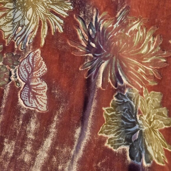 Miss Me Womens Floral Velvet Ruffle Sleeve Top S Cottagecore Boho Whimsygoth - Picture 10 of 12